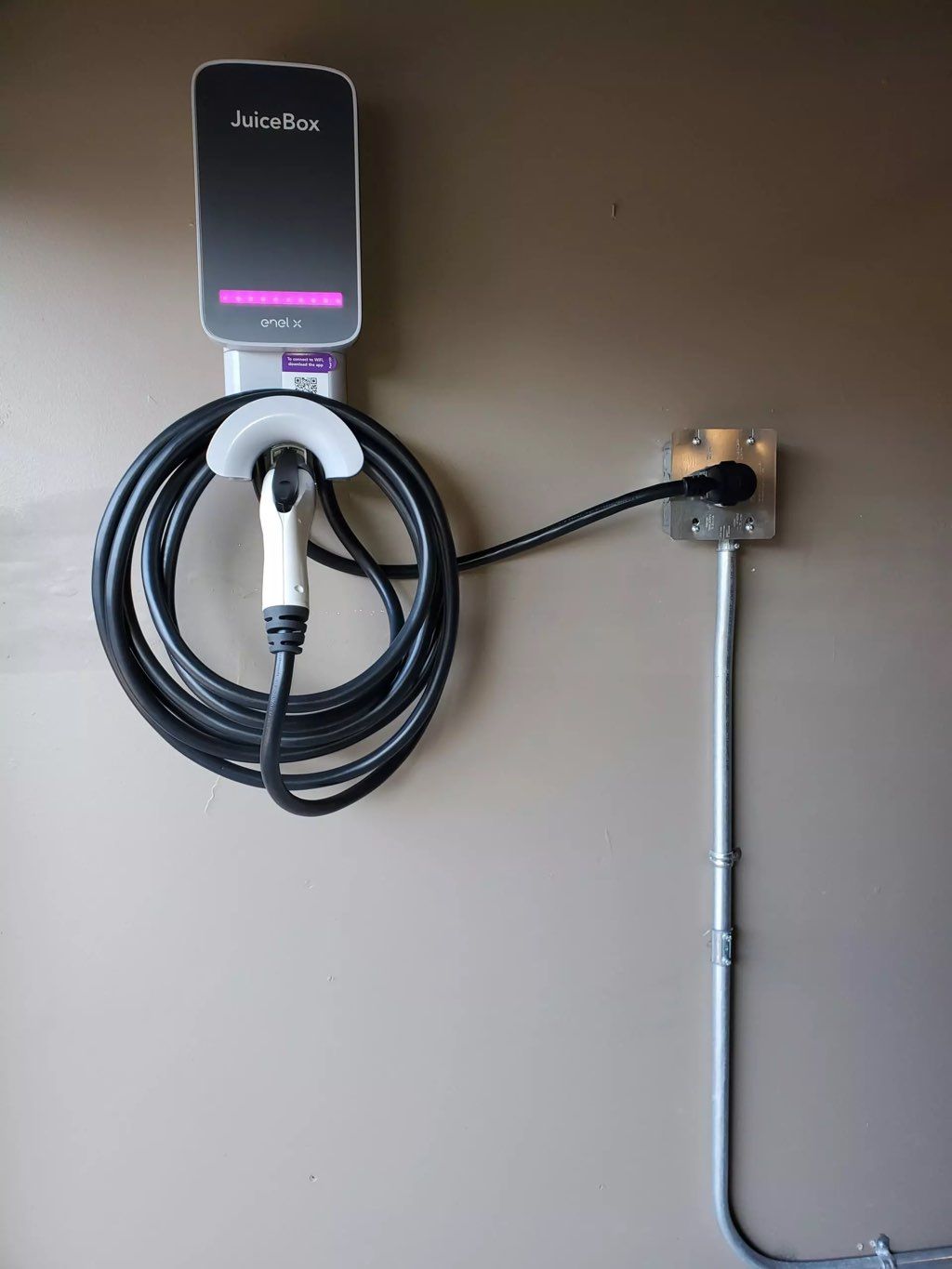 JuiceBox EV charger installation