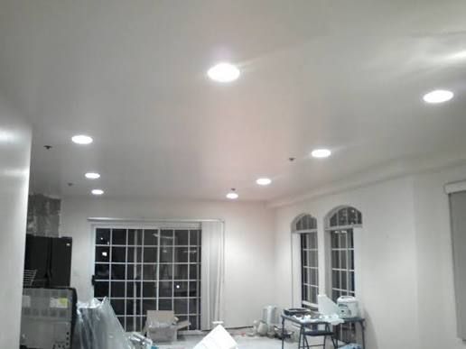 Recessed LED lighting installation